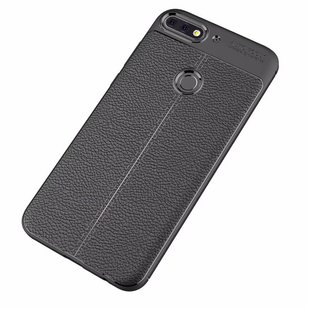 Защитный чехол Hybrid Leather для Huawei Y7 Prime 2018 - Black