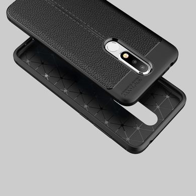 Чехол Hybrid Leather для Nokia 5.1 Plus - Black
