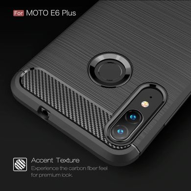Силиконовый чехол Hybrid Carbon для Motorola Moto E6 Plus