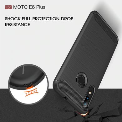 Силіконовий чохол Hybrid Carbon для Motorola Moto E6 Plus