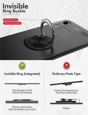 Чехол Hybrid Ring с магнитным держателем для Huawei Y5 2019 - Black