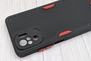 Силиконовый чехол Ribbed Protection для Xiaomi Redmi Note 10 / Note 10s - Black