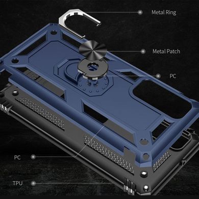 Ударопрочный чехол GETMAN Ring для Huawei P Smart 2021 - Dark Blue