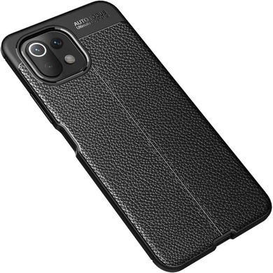 Чехол Hybrid Leather для Xiaomi Mi 11 Lite - Black