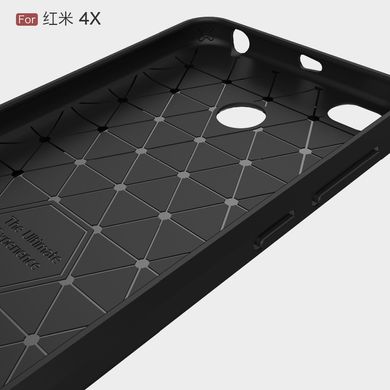 Силиконовый чехол Hybrid Carbon для Xiaomi Redmi 4X - Black