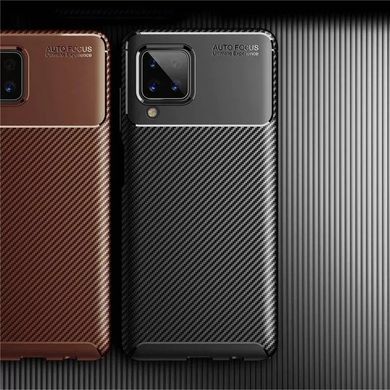 Захисний чохол Hybrid Premium Carbon для Samsung Galaxy M32 - Brown