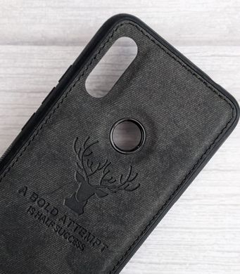 Чехол с тканевой поверхностью Deer для Xiaomi Redmi 7 - Black
