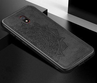 Чехол с тканевой поверхностью TPU+Textile для Xiaomi Redmi 8A - Black