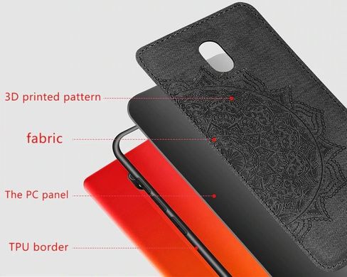 Чохол із тканинною поверхнею TPU+Textile для Xiaomi Redmi 8A - Gold