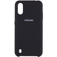 Чехол Silicone case для Samsung Galaxy A01 - Black