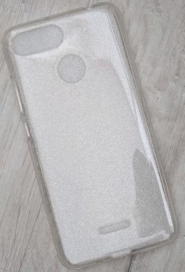 Прозорий силіконовий чохол з блискітками для Xiaomi Redmi 6