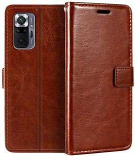 Чехол-книжка JR Original для Xiaomi Redmi Note 10 Pro - Brown
