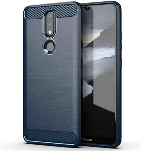 Чехол Hybrid Carbon для Nokia 2.4 - Dark Blue