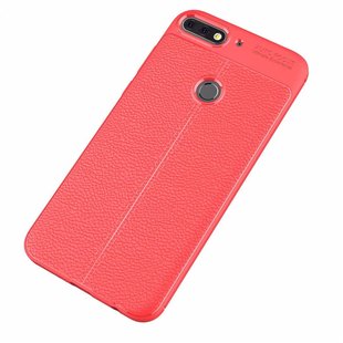 Защитный чехол Hybrid Leather для Huawei Y7 Prime 2018 - Red