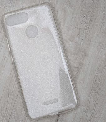 Прозрачный силиконовый чехол с блестками для Xiaomi Redmi 6