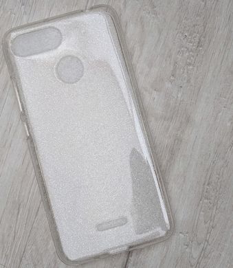 Прозрачный силиконовый чехол с блестками для Xiaomi Redmi 6