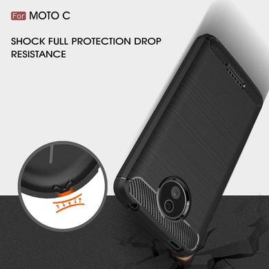 Защитный чехол Hybrid Carbon для Motorola Moto C Plus "черный"