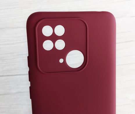 Силиконовый TPU чехол Premium Matte для Xiaomi Redmi 10C - Dark Red