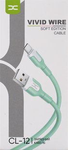 Кабель DC Vivid USB-Type-C (CL-12) 2.1A - Green