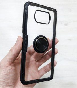 TPU+PC чехол Hybrid Crystal Ring для Xiaomi Poco X3 NFC / Poco X3 Pro - Black