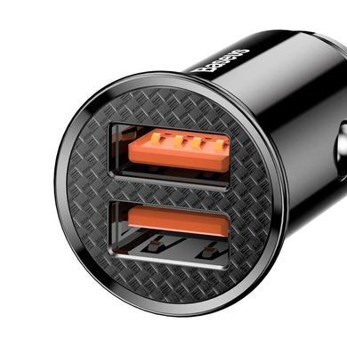 Автомобильное зарядное устройство Baseus Circular Plastic A+C 30W Black