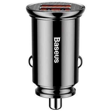 Автомобильное зарядное устройство Baseus Circular Plastic A+C 30W Black