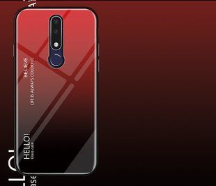 Чохол TPU+Glass для Nokia 3.1 Plus - Red