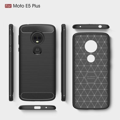 Силиконовый чехол Hybrid Carbon для Motorola Moto E5 Plus - Blue
