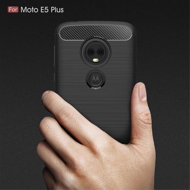 Силіконовий чохол Hybrid Carbon для Motorola Moto E5 Plus - Brown