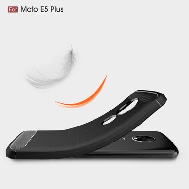 Силиконовый чехол Hybrid Carbon для Motorola Moto E5 Plus - Brown