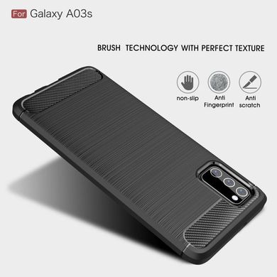 TPU чехол Slim Carbon для Samsung Galaxy A03s - Black