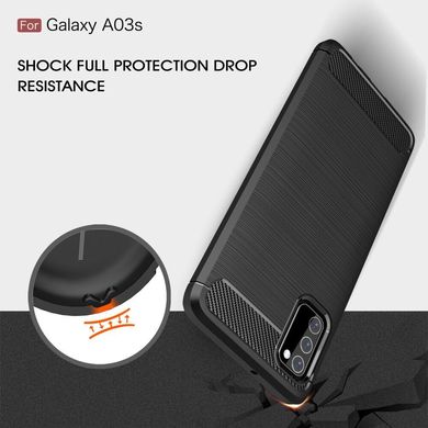TPU чехол Slim Carbon для Samsung Galaxy A03s - Black