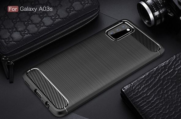 TPU чохол Slim Carbon для Samsung Galaxy A03s - Black