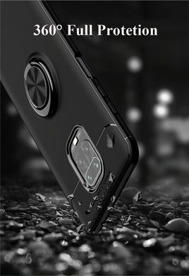 Чохол Hybrid Car Magnetic Ring для Xiaomi Redmi Note 9S/9 Pro - Black+Blue