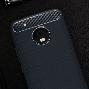 Силіконовий чохол Hybrid Carbon для Motorola Moto G5 Plus - Blue