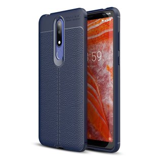 Чехол Hybrid Leather для Nokia 3.1 Plus - Blue