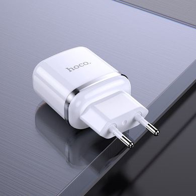 Зарядний пристрій Hoco N4 White (2USB, 2,4A)