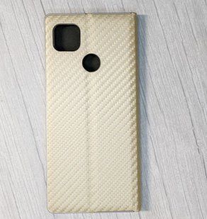 Чехол-книжка JR Carbon для Xiaomi Redmi 9C - Gold
