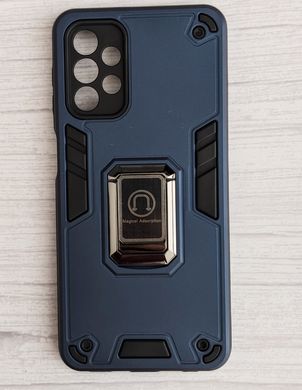 TPU чехол Deen ColorRing под магнитный держатель для Samsung Galaxy A32 5G - Dark Blue
