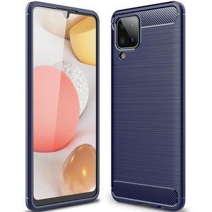 TPU чехол Slim Carbon для Samsung Galaxy A12 - Dark Blue