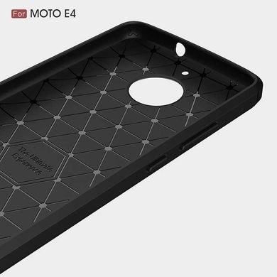 Силиконовый чехол Hybrid Carbon для Motorola Moto E4 "синий"