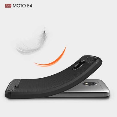Силиконовый чехол Hybrid Carbon для Motorola Moto E4 "синий"