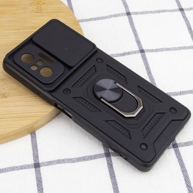 Ударостійкий чохол GETMAN Ring для Xiaomi Redmi Note 10 Pro - Camshield Black