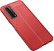 Защитный чехол Hybrid Leather для Huawei P Smart (2021) - Red (23577). Фото 2 из 7