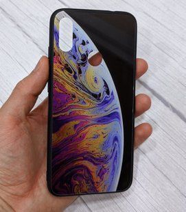Чехол TPU+Glass Print Case для Xiaomi Redmi Note 7 - Blue