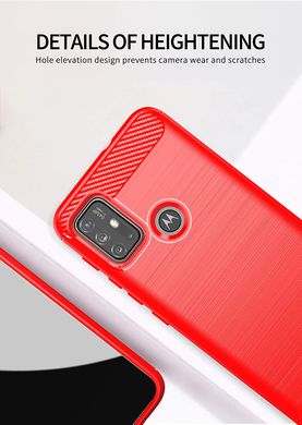 Захисний чохол Hybrid Carbon для Motorola G10/G30 - Red