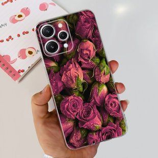 Силиконовый чехол с рисунком для Xiaomi Redmi 12 - Розы темные