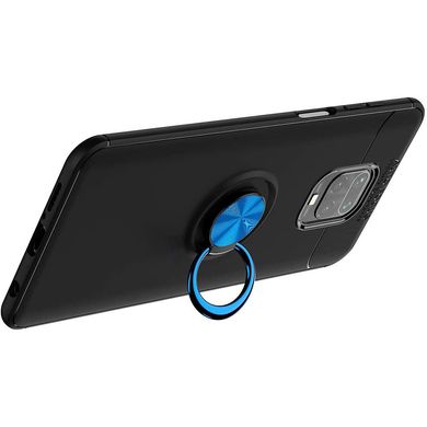 Чохол Hybrid Car Magnetic Ring для Xiaomi Redmi Note 9S/9 Pro - Blue