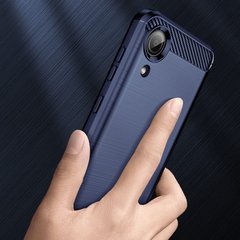 Захисний чохол Hybrid Carbon для Samsung Galaxy A03 Core - Dark Blue