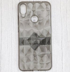 Чехол Transparent Diamond для Xiaomi Redmi Note 7 - Black